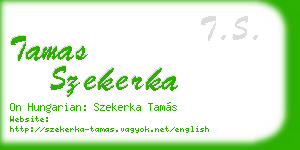 tamas szekerka business card