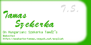 tamas szekerka business card